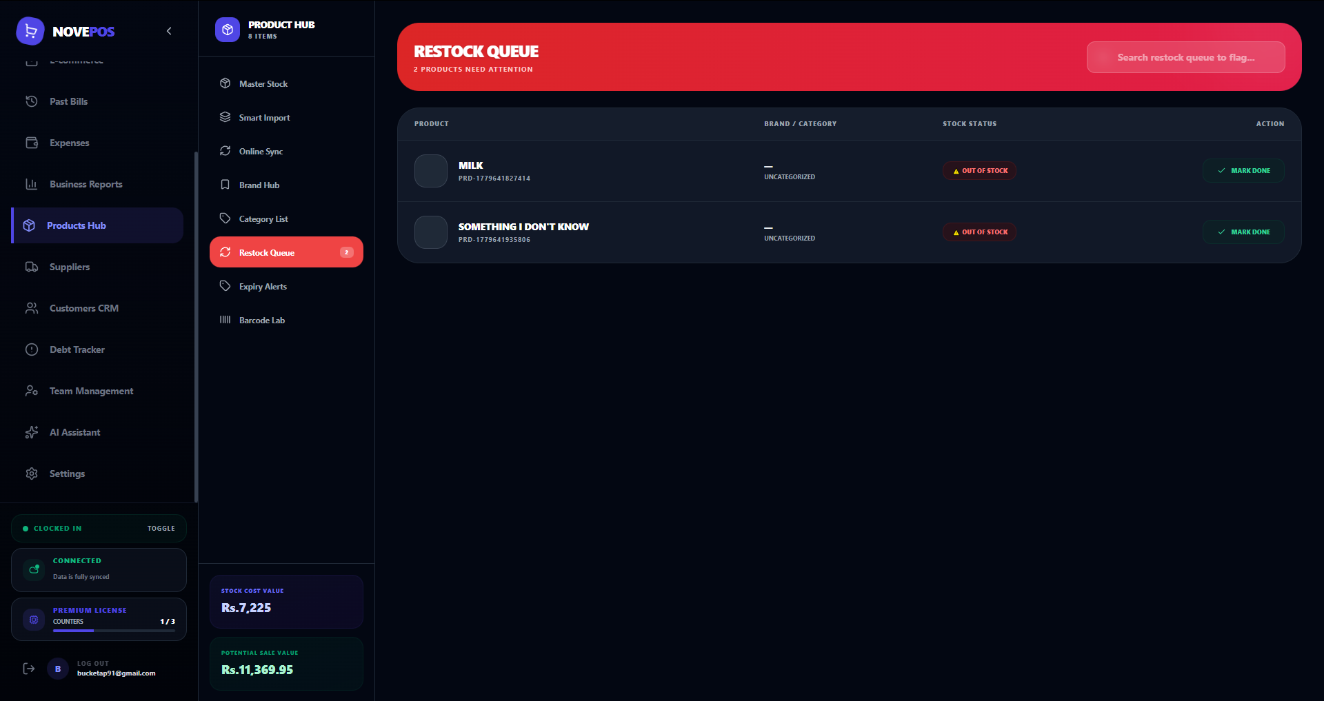 Restock Queue